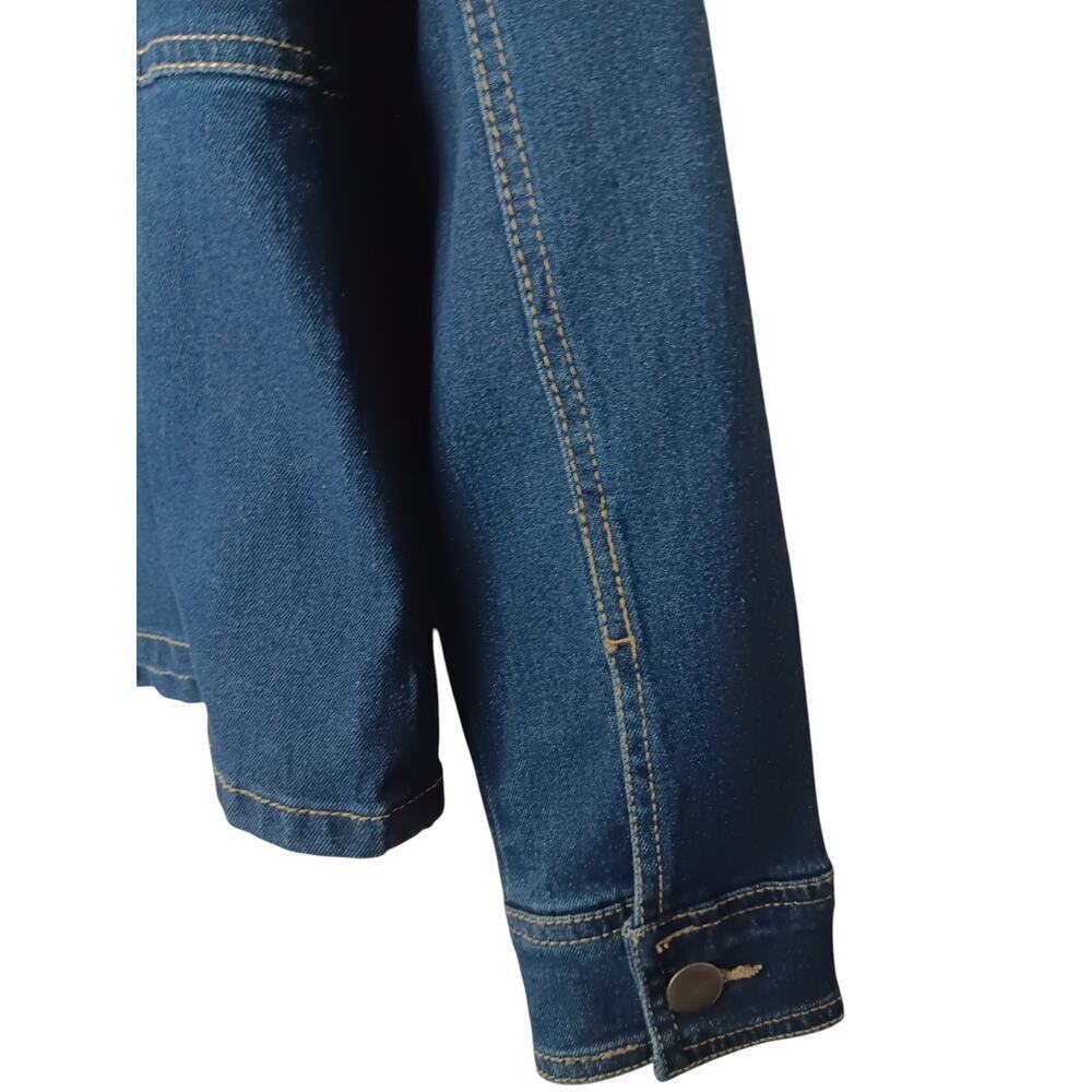 New Baccini Denim Jacket Blue Size Small Classic Button Front Casual Jean - Picture 10 of 14
